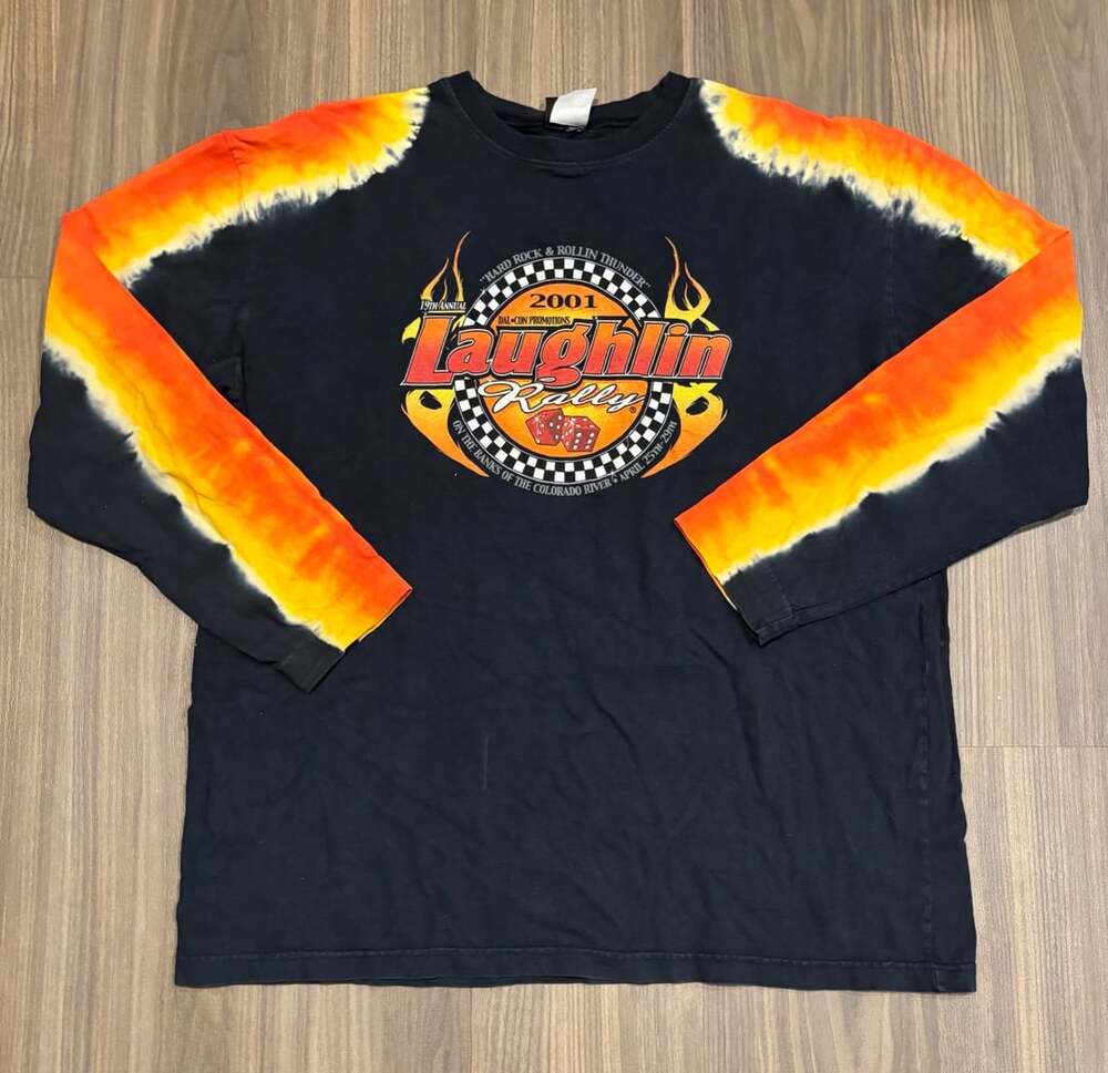 Harley-Davidson 2001 Laughlin Rally Long Sleeve T-Shirt Size X-Large